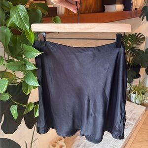 The Tilda Mini Slip Skirt black